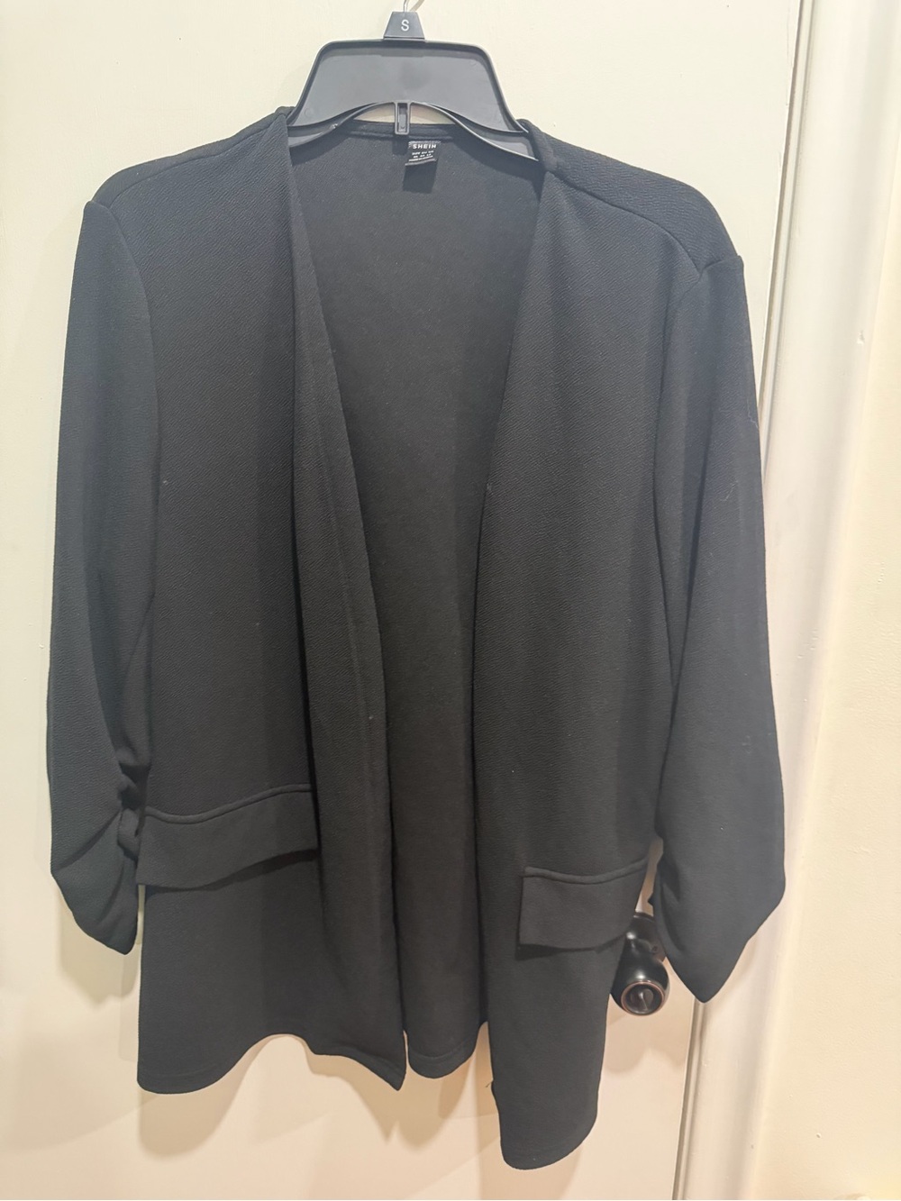 SHEIN - Black Open-Front Women’s Jacket - Sleek Layering Piece